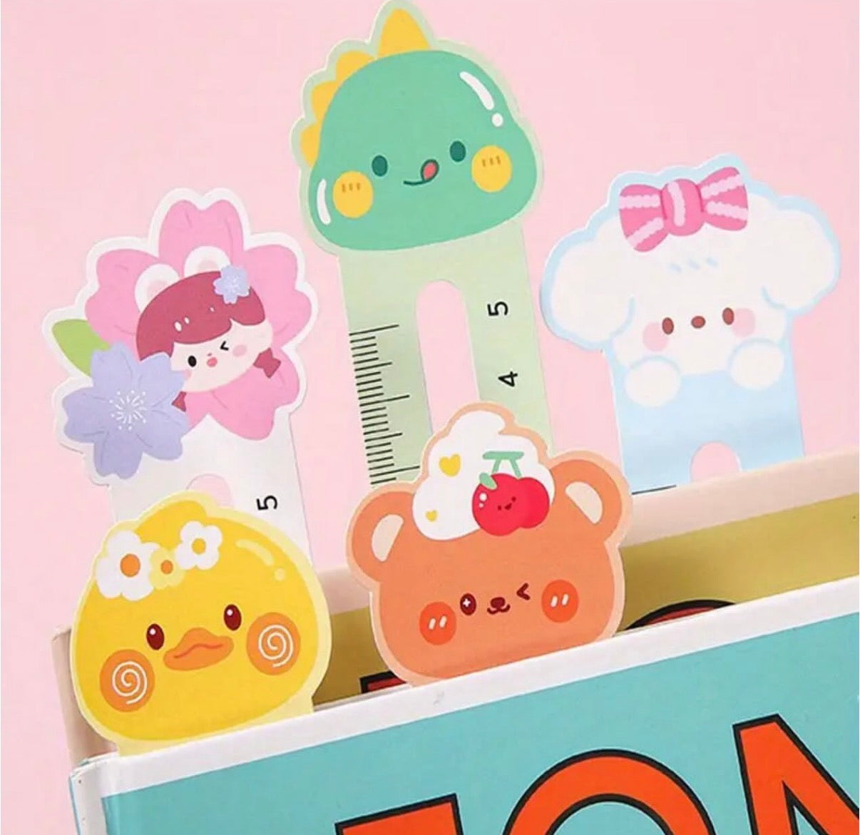 ⁠Cute Cartoon Bookmarks (pack of 10)