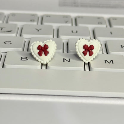 Red Bow in White Heart
