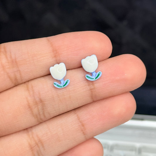 Blue & White Tulip