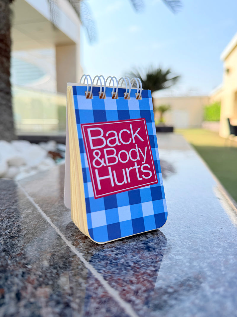 Back & Body Hurts Mini Diary