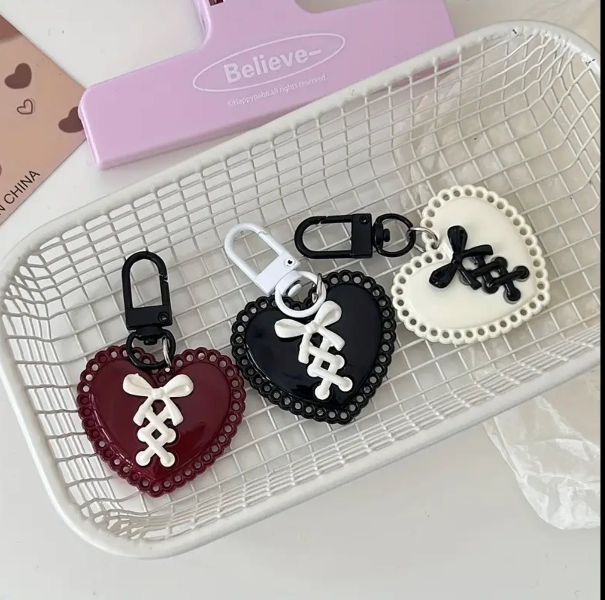 Hearts Keyring charms