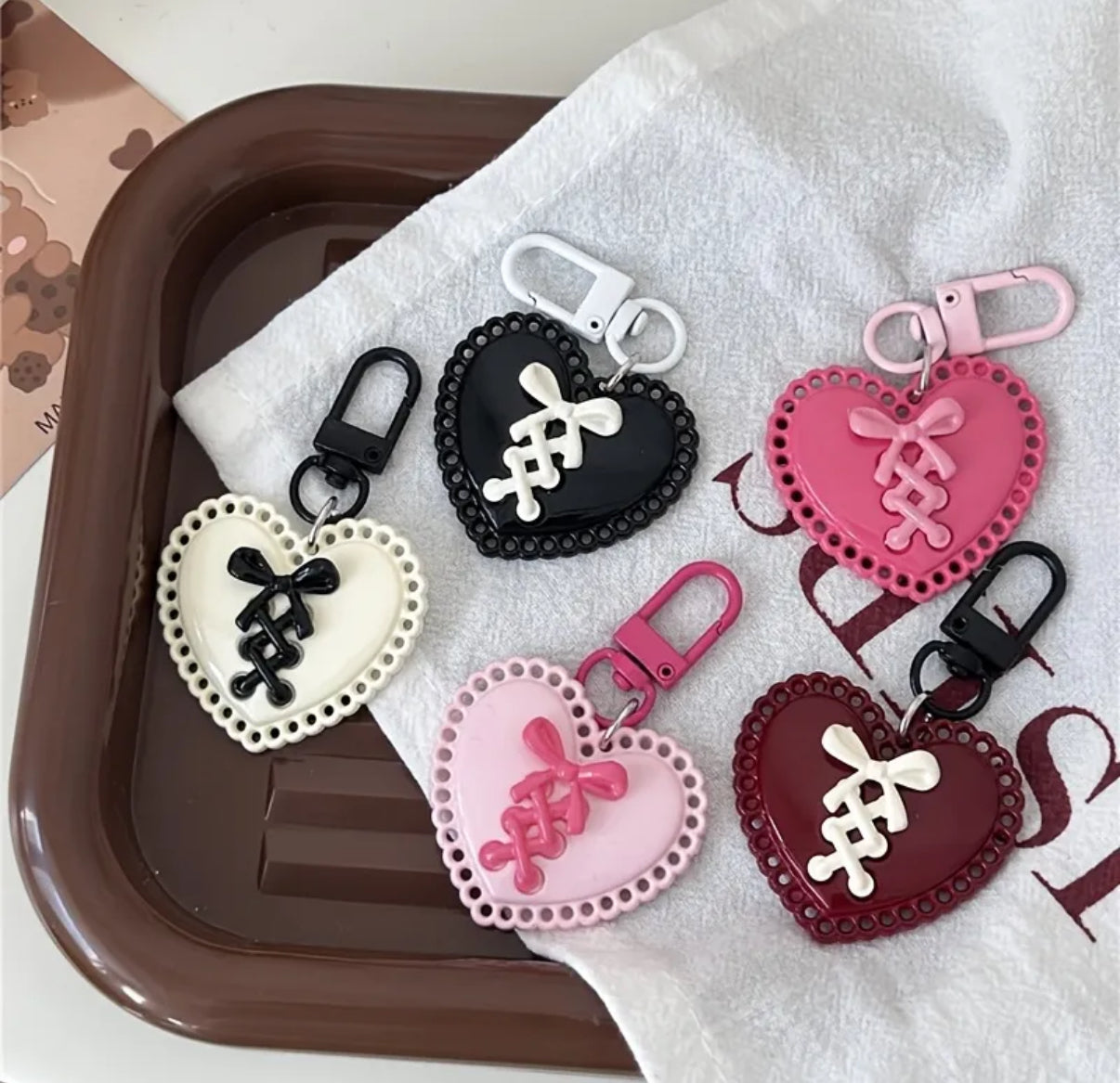 Hearts Keyring charms