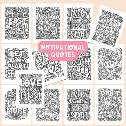 Motivational coloring book